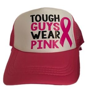 Brand new breast cancer hats vinyl finished
